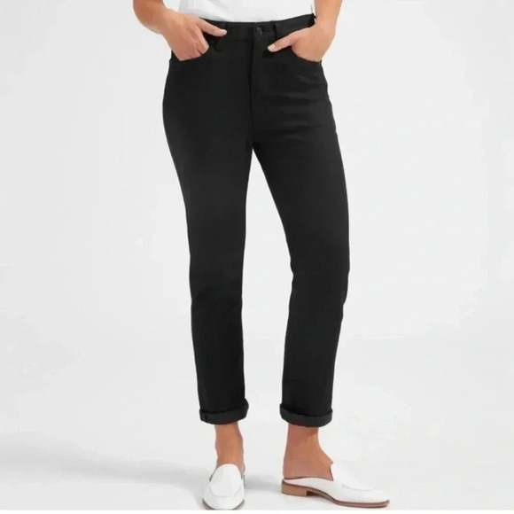 Everlane Boyfriend Black High Rise Denim Modern Stretch Jeans Size 24 - Picture 1 of 8